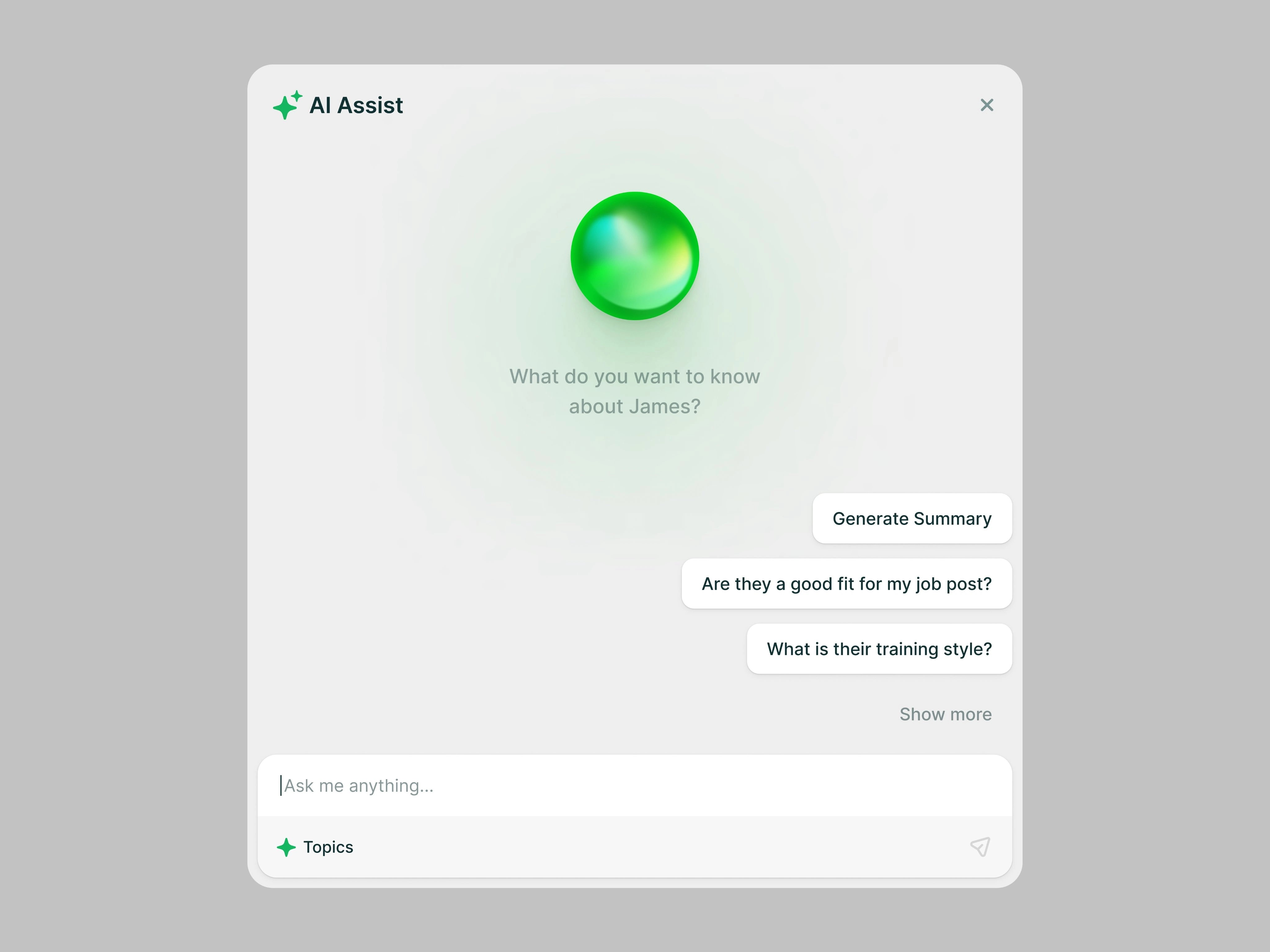 AI Assistant Interface