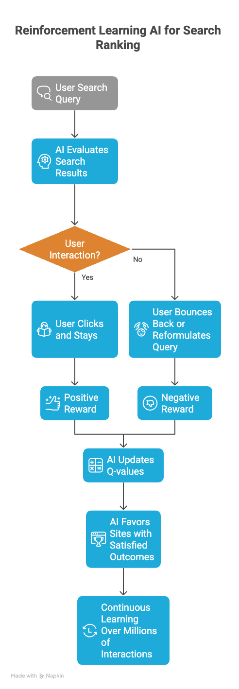 Reinforcement Learning AI for Search Ranking